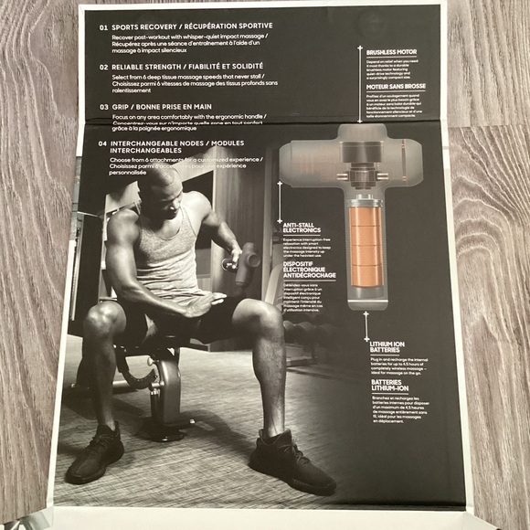 Sharper Image Power Percussion Deep Tissue Massager - Picture 3 of 14